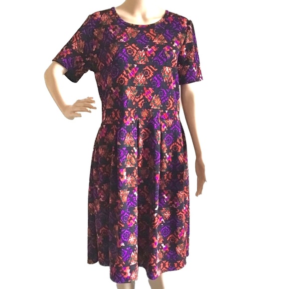 LuLaRoe AMELIA Dress Full Skirt With Pockets NWOT 2XL - Picture 1 of 5